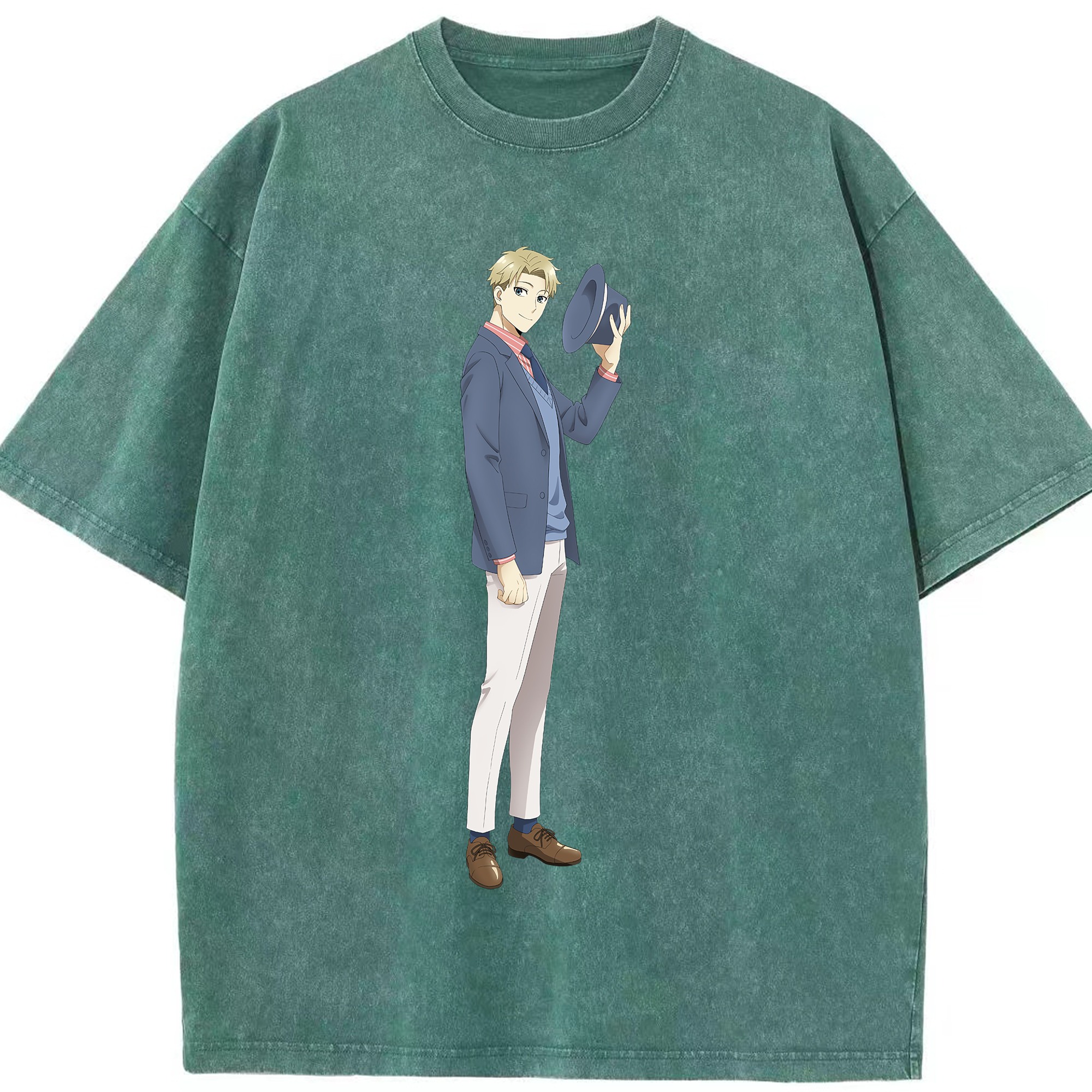 （画像用） SPY×FAMILY间谍家家酒 綿100% ヴィンテージ風 半袖Tシャツ（フロントプリント）